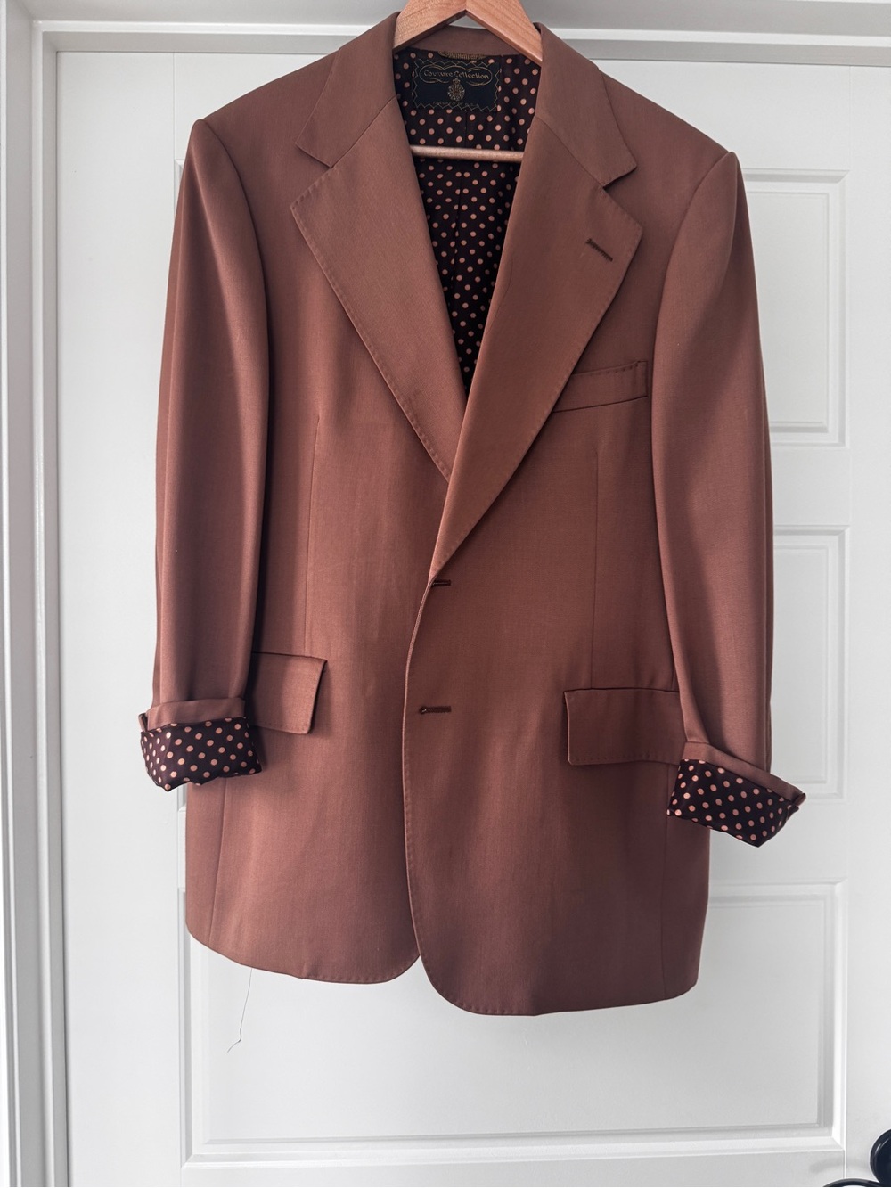Men's Brown Vintage Single-Breasted Blazer